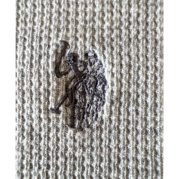 US Polo Assn Sleepwear Shirt Mens XL Long Sleeve Waffle Knit Embroidered Pulover - Picture 6 of 7